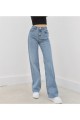 Linda Likralı 90 s Kadın Mavi Kar Süper Yüksek Bel Salaş Paça Denim Kot Palazzo Pantolon Linda Likralı 90 s Kadın Mavi Kar Süper Yüksek Bel Salaş Paça Denim Kot Palazzo Pantolon