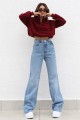 Jemmy Mavi Likralı Süper Yüksek Bel Salaş Jeans Palazzo Pantolon. (süper Yüksek) Jemmy Mavi Likralı Süper Yüksek Bel Salaş Jeans Palazzo Pantolon. (süper Yüksek)