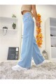 Jass 90 s Solmaz Buz Mavi Likralı Süper Yüksek Bel Salaş Jean Pantolon. (süper Yüksek.) Wide Leg. Jass 90 s Solmaz Buz Mavi Likralı Süper Yüksek Bel Salaş Jean Pantolon. (süper Yüksek.) Wide Leg.