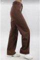 Kahverengi Likralı Süper Yüksek Bel Salaş Jeans Palazzo Pantolon. (süper Yüksek) Wide Leg Kahverengi Likralı Süper Yüksek Bel Salaş Jeans Palazzo Pantolon. (süper Yüksek) Wide Leg