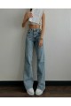 Jakarta Likralı Salaş Kadın Mavi Süper Yüksek Bel Salaş Paça Denim Kot Pantolon Jakarta Likralı Salaş Kadın Mavi Süper Yüksek Bel Salaş Paça Denim Kot Pantolon