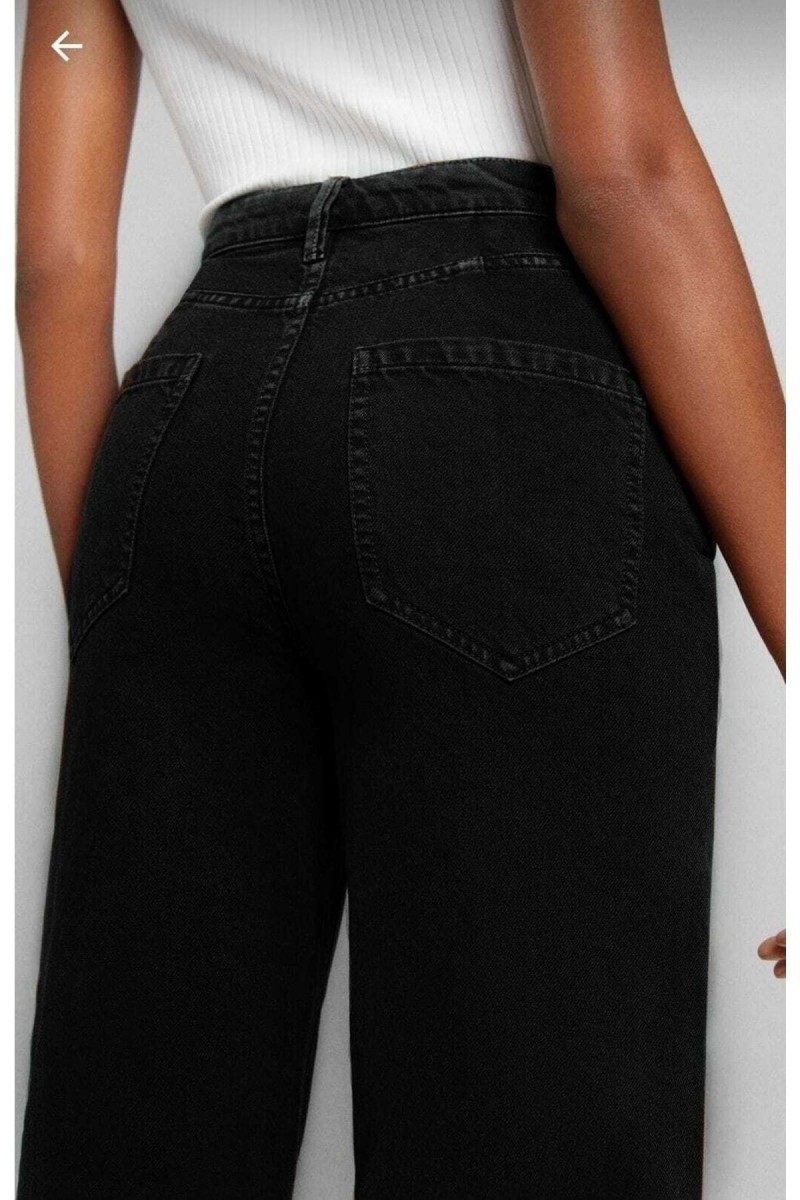 Moore Solmaz Siyah Likralı Süper Yüksek Bel Salaş Jeans Palazzo Pantolon Wide Leg Denim Moore Solmaz Siyah Likralı Süper Yüksek Bel Salaş Jeans Palazzo Pantolon Wide Leg Denim
