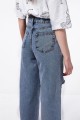 Likralı Yırtık Mavi Kar Yıkama Süper Yüksek Bel Salaş Jean Pantolon. (süper Yüksek) Wide Leg Likralı Yırtık Mavi Kar Yıkama Süper Yüksek Bel Salaş Jean Pantolon. (süper Yüksek) Wide Leg
