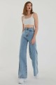 Juli 90 s Likralı Kadın Mavi Kar Süper Yüksek Bel Salaş Paça Denim Kot Palazzo Pantolon Juli 90 s Likralı Kadın Mavi Kar Süper Yüksek Bel Salaş Paça Denim Kot Palazzo Pantolon