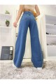 Orta Mavi Likralı Süper Yüksek Bel Salaş Jeans Palazzo Pantolon. (süper Yüksek) Orta Mavi Likralı Süper Yüksek Bel Salaş Jeans Palazzo Pantolon. (süper Yüksek)