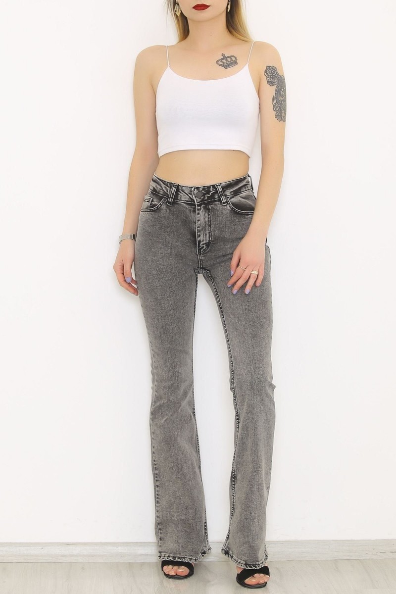 Katarina Füme Ispanyol Paça Likralı Flare Jeans Kot Pantolon Toparlayıcı Katarina Füme Ispanyol Paça Likralı Flare Jeans Kot Pantolon Toparlayıcı