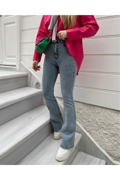 Katarina Kar Yıkama Ispanyol Paça Likralı Flare Jeans Kot Pantolon Toparlayıcı
