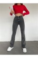 Füme Kar Yıkama Ispanyol Paça Likralı Flare Jeans Kot Pantolon Toparlayıcı Füme Kar Yıkama Ispanyol Paça Likralı Flare Jeans Kot Pantolon Toparlayıcı