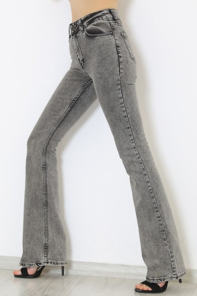 Katarina Füme Ispanyol Paça Likralı Flare Jeans Kot Pantolon Toparlayıcı