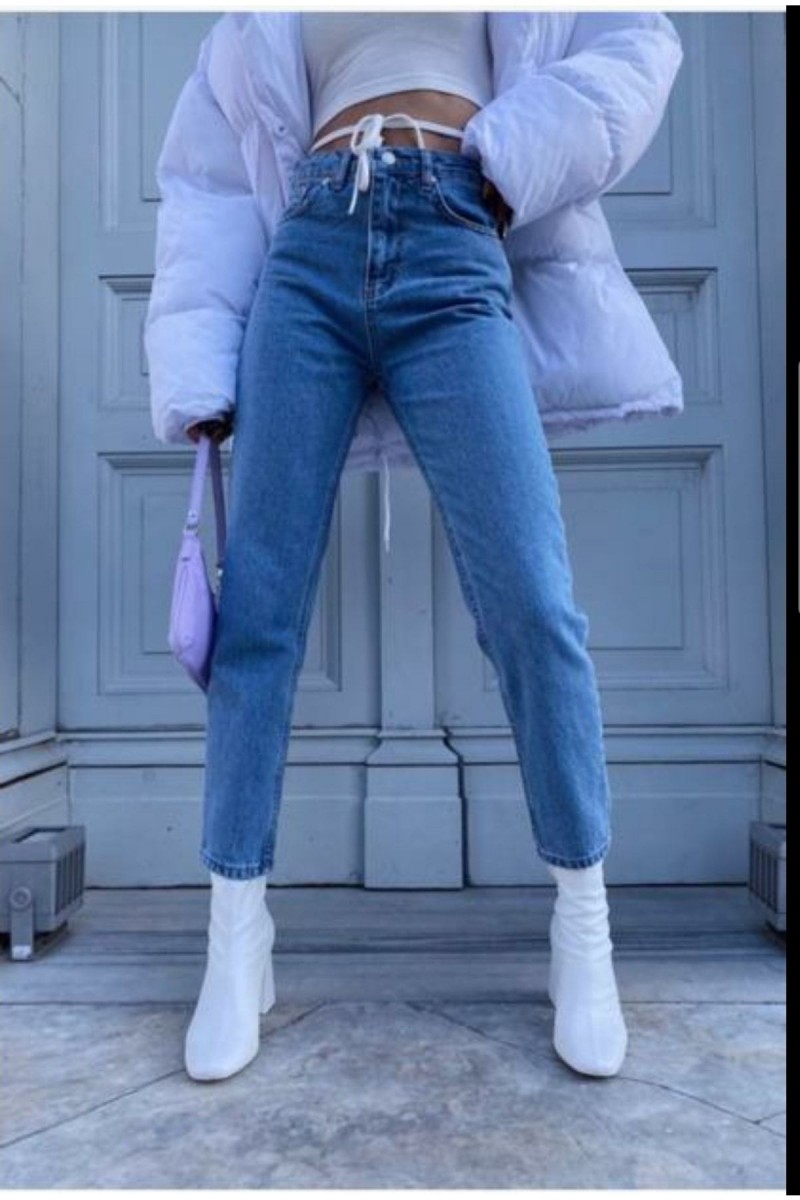 Rimma Açık Mavi Solmaz Mom Jean Kadın Boyfriend Yüksek Bel Power Likra Pantolon Rimma Açık Mavi Solmaz Mom Jean Kadın Boyfriend Yüksek Bel Power Likra Pantolon