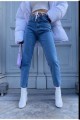 Rimma Açık Mavi Solmaz Mom Jean Kadın Boyfriend Yüksek Bel Power Likra Pantolon Rimma Açık Mavi Solmaz Mom Jean Kadın Boyfriend Yüksek Bel Power Likra Pantolon
