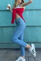 Açık Mavi Solmaz Mom Jean Kadın Boyfriend Yüksek Bel Power Likra Pantolon Açık Mavi Solmaz Mom Jean Kadın Boyfriend Yüksek Bel Power Likra Pantolon