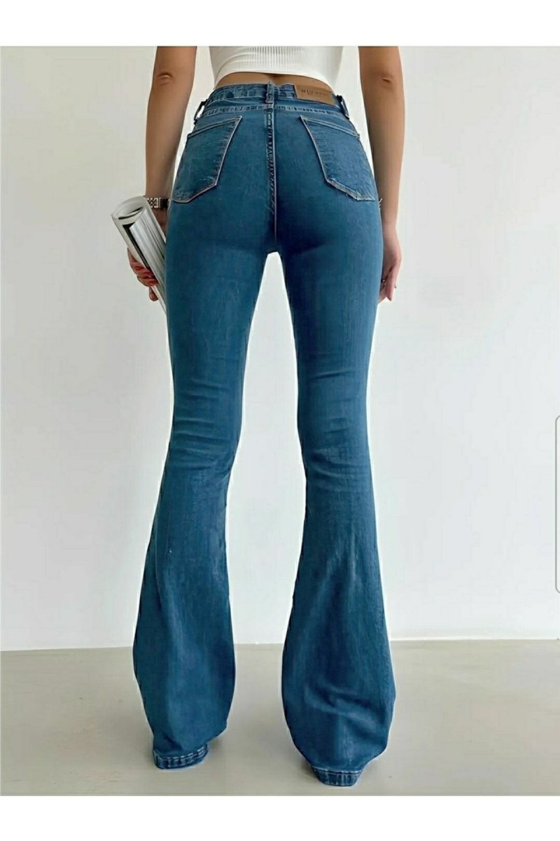 Tanya Orta Mavi Ispanyol Paça Likralı Flare Jeans Kot Pantolon Toparlayıcı Tanya Orta Mavi Ispanyol Paça Likralı Flare Jeans Kot Pantolon Toparlayıcı