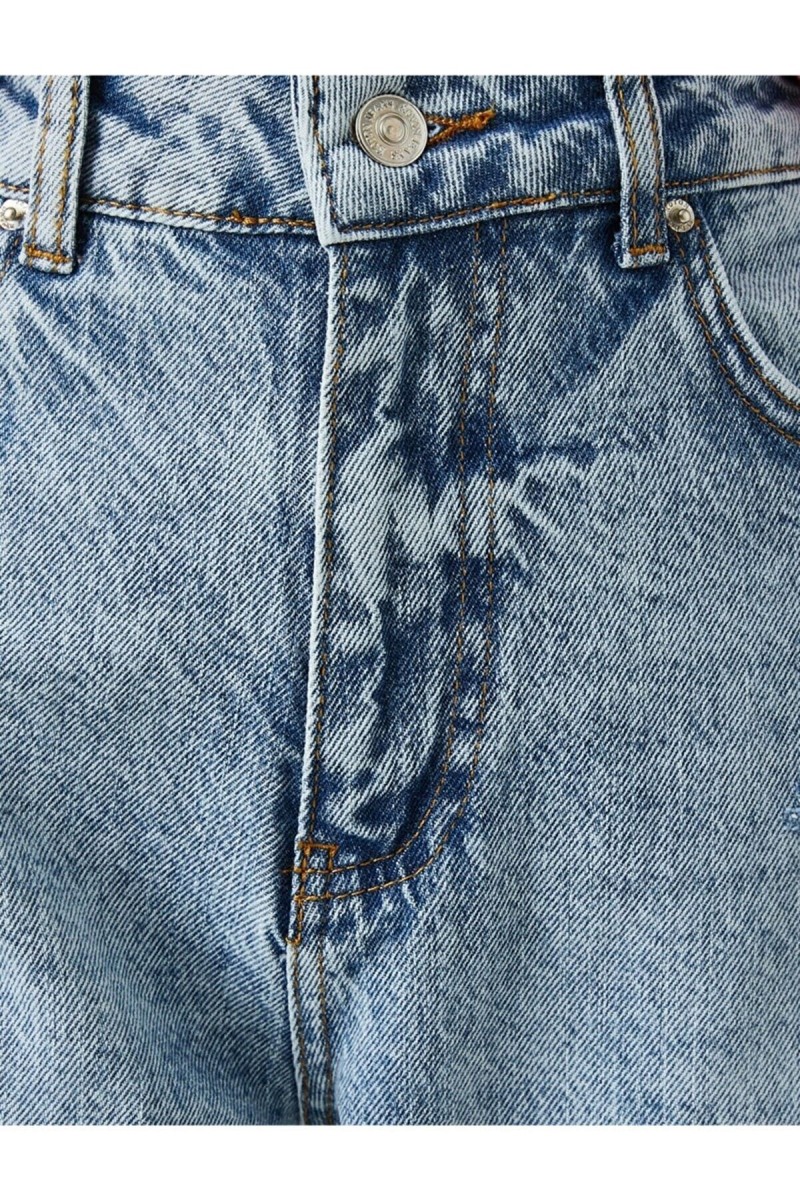 Carlita Solmaz Kar Mom Jeans Kadın Boyfriend Yüksek Bel Power Likra Pantolon