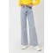 Follow 90 s Kar Yıkama Mavi Likralı Süper Yüksek Bel Salaş Jeans Palazzo Pantolon