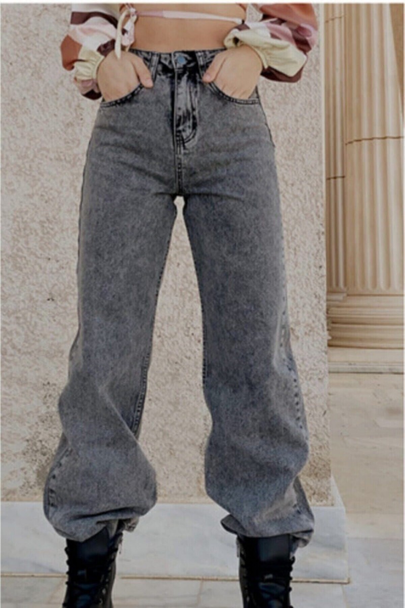 Yüksek Bel Palazzo Salaş Jean Pantolon Yüksek Bel Palazzo Salaş Jean Pantolon