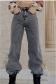 Yüksek Bel Palazzo Salaş Jean Pantolon Yüksek Bel Palazzo Salaş Jean Pantolon