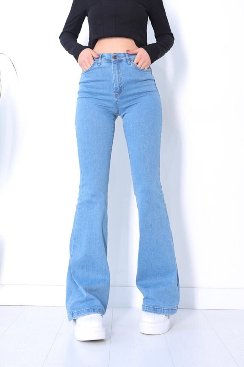 Lina Tall Flare Açık Mavi Ispanyol Jean Kot Pantolon Lina Tall Flare Açık Mavi Ispanyol Jean Kot Pantolon