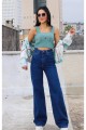Dark Blue 90 s Orta Koyu Mavi Likralı Süper Extra Yüksek Bel Palazzo Salaş Jean Pantolon Dark Blue 90 s Orta Koyu Mavi Likralı Süper Extra Yüksek Bel Palazzo Salaş Jean Pantolon