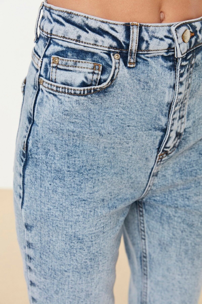 Jeans Kadın Yüksek Bel Power Likra Pantolon Mavi Jeans Kadın Yüksek Bel Power Likra Pantolon Mavi