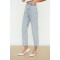 Mikula Solmaz Kar Mom Jeans Kadın Boyfriend Yüksek Bel Power Likra Pantolon
