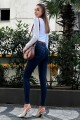 Tina Koyu Mavi Solmaz Kadın Likralı Yüksek Bel Solmayan Toparlayıcı Etkili Dar Paça Pantolon Tina Koyu Mavi Solmaz Kadın Likralı Yüksek Bel Solmayan Toparlayıcı Etkili Dar Paça Pantolon