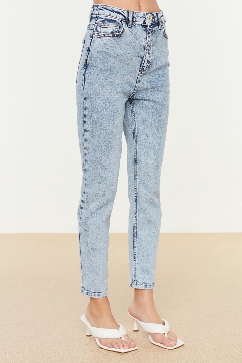 Jeans Kadın Yüksek Bel Power Likra Pantolon Mavi Jeans Kadın Yüksek Bel Power Likra Pantolon Mavi