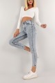 Leon Mavi Yüksel Bel Dar Paça Skinny Likralı Kot Pantalon Leon Mavi Yüksel Bel Dar Paça Skinny Likralı Kot Pantalon
