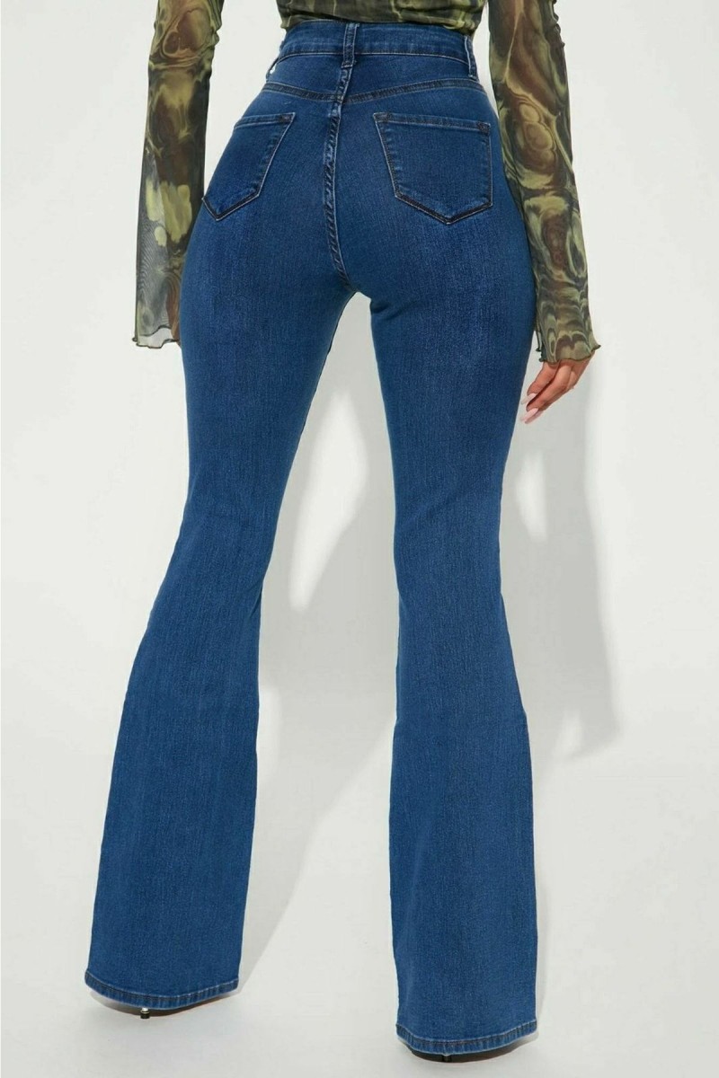 Ispanyol Women Orta Mavi Ispanyol Paça Kot Pantolon Yüksek Bel Ispanyol Jeans Toparlayıcı Ispanyol Women Orta Mavi Ispanyol Paça Kot Pantolon Yüksek Bel Ispanyol Jeans Toparlayıcı