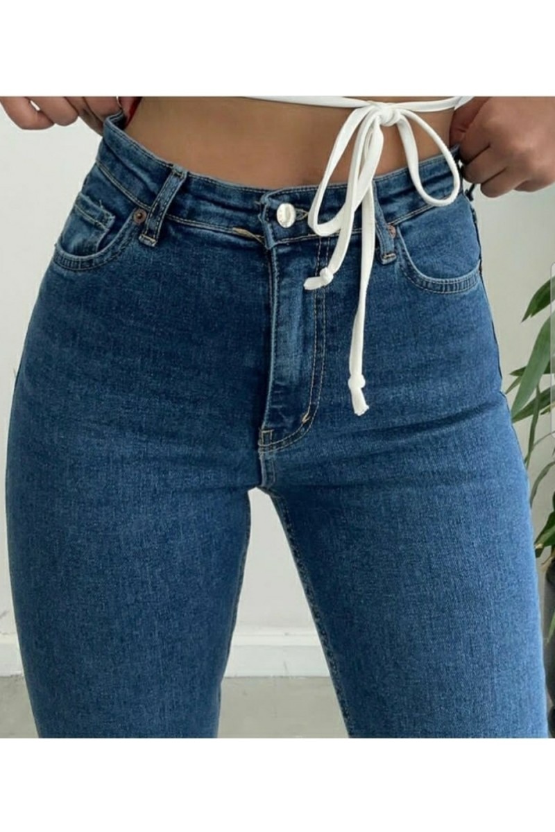 Hero Kadın Açık Mavi Ispanyol Kalıp Ispanyol Paça Yüksek Bel Jean