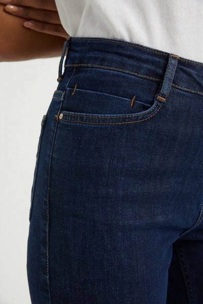 Kadın Koyu Mavi Mom Jeans