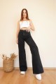 Düz Solmaz Siyah Süper Yüksek Bel Salaş Jeans Palazzo Pantolon( SÜPER YÜKSEK ) Wide Leg. Düz Solmaz Siyah Süper Yüksek Bel Salaş Jeans Palazzo Pantolon( SÜPER YÜKSEK ) Wide Leg.