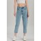 Phoebe Orta Kar Mom Yüksek Bel Mom Jeans Boyfriend