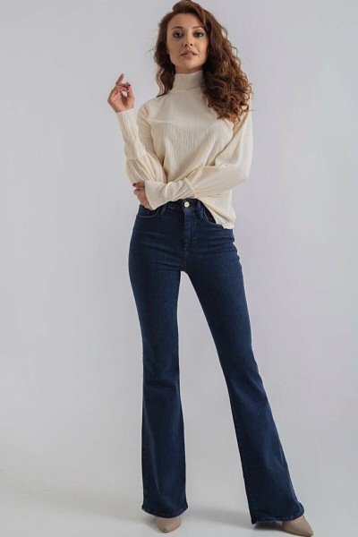 Koyu Mavi Ispanyol Renk Solmaz Koyu Mavi Ispanyol Jeans