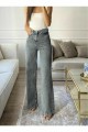 Füme Power Likralı Süper Yüksek Bel Salaş Jeans Palazzo Pantolon Füme Power Likralı Süper Yüksek Bel Salaş Jeans Palazzo Pantolon