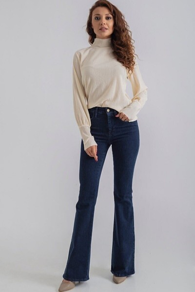 Koyu Mavi Ispanyol Renk Solmaz Koyu Mavi Ispanyol Jeans