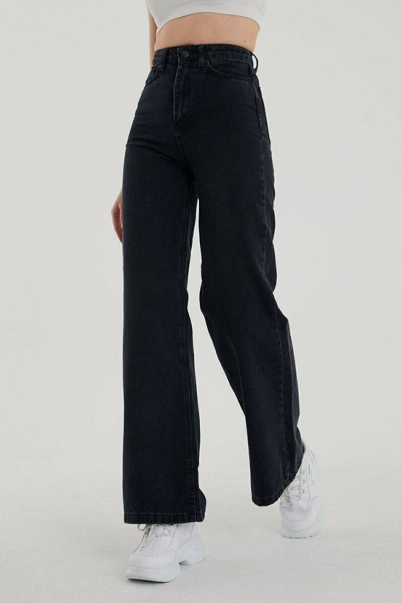 Liza Extra Yüksek A.c.a.i.p S.o.l.m.a.z Siyah Salaş Jeans Pazazzo Pantolon (SÜPER YÜKSEK SOLMAYAN) Liza Extra Yüksek A.c.a.i.p S.o.l.m.a.z Siyah Salaş Jeans Pazazzo Pantolon (SÜPER YÜKSEK SOLMAYAN)
