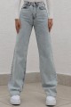 Lara Power Likralı Kadın Açık Mavi Kar Yıkama Yüksek Bel Salaş Paça Denim Kot Pantolon Lvk-001040a Lara Power Likralı Kadın Açık Mavi Kar Yıkama Yüksek Bel Salaş Paça Denim Kot Pantolon Lvk-001040a
